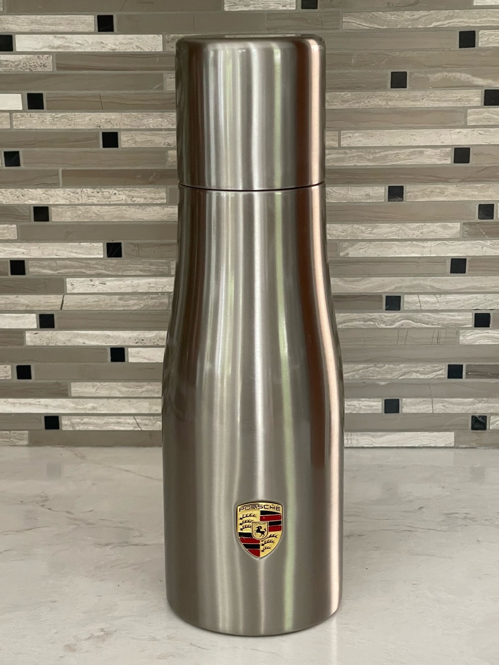 PORSCHE Stainless Steel Thermally Insulated Flask/Bottle - 1L / 33 ounce - NWOT